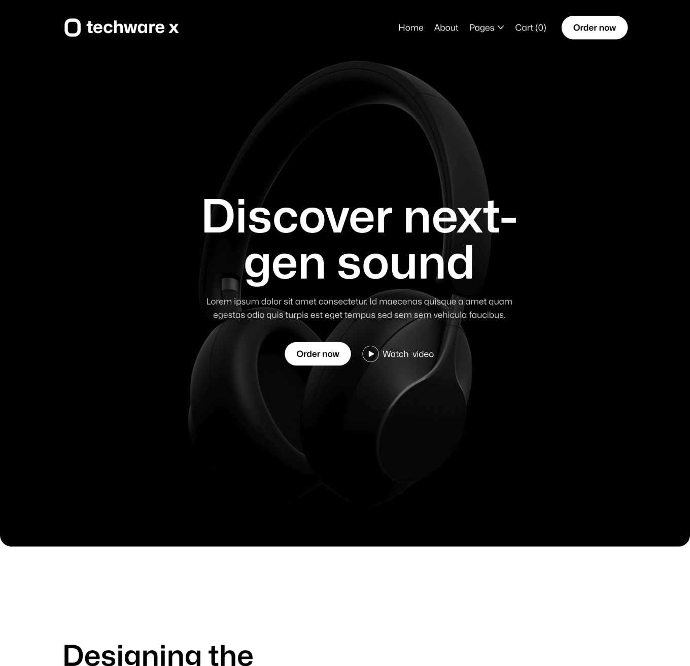 Techware X - Home V1 Top Page Online Ecommerce Webflow Template